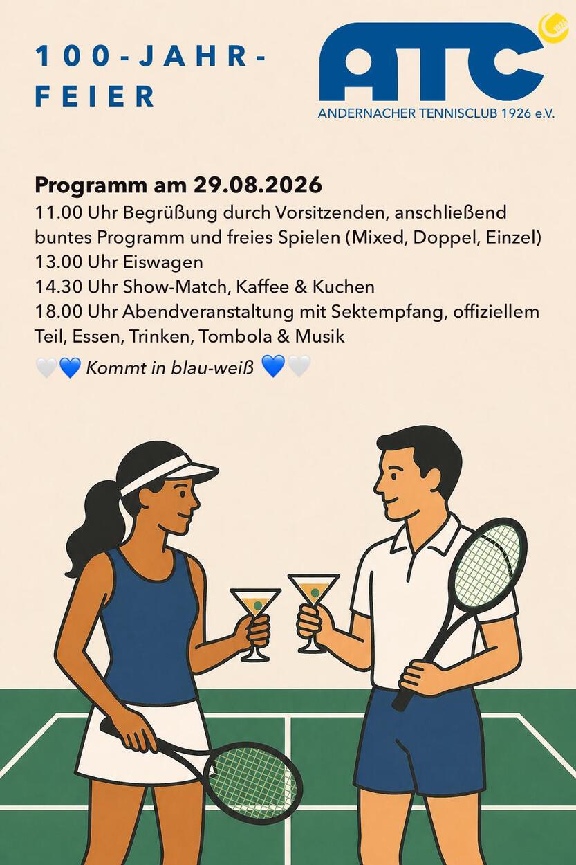 Programm zur 100 Jahr-Feier